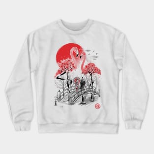 Flamingo Garden Crewneck Sweatshirt